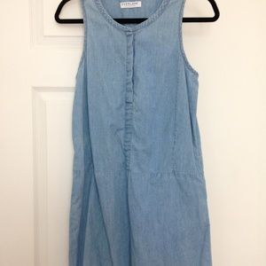 Everlane sleeveless chambray shirt dress xs
